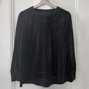 Lou & Gray for LOFT Velor Pullover - Black - Size L